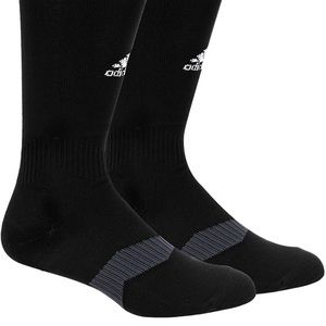 Two pairs:  adidas Metro 4 Soccer Socks (1-Pair), youth Medium